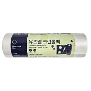 크린랩 유즈웰 크린롤백 200매 미니 17x25cm 비닐팩 위생비닐