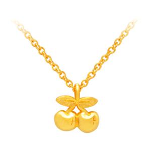 [아시아골드] 24K 순금 체리 돌목걸이 3.75g