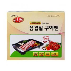 롯데 삼겹살 사각팬 주물 고기판 생선 불판
