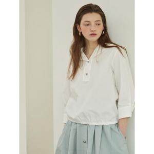 [Melissa] 세일러 변형카라 블라우스 - 화이트 (ML5460B151)