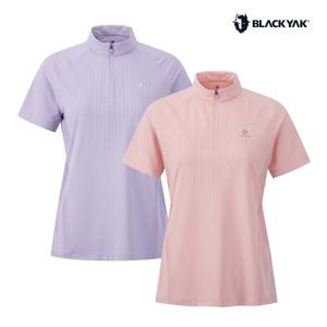 [블랙야크] 여성 로비샤 집업 반팔티_1BYZTMU505
