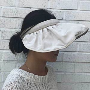 롤업 접는 머리띠 썬캡 모자 베이지 돌돌이 썬캡 모자