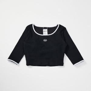 [록시]록시 슬림 크롭 반팔 래쉬가드 (RF21RE079BLK)_