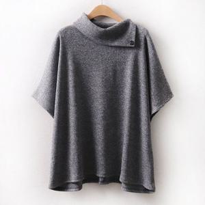 여성 빅사이즈 터들넥심플단추조끼 WW8191