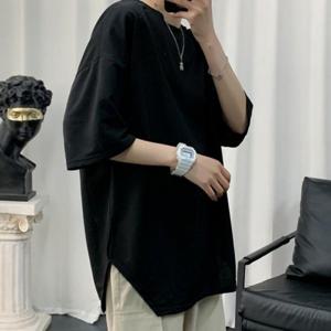 [모로엠] 베이직 밑단 트임 박스티 남자빅사이즈반팔티 DMS-TSH-Q4128264
