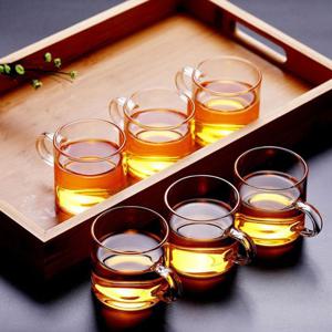 찻잔세트 로하티순수 내열유리 찻잔 6p세트 꽃차 투명찻잔