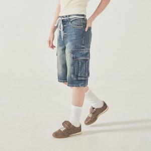 [후아유]남녀공용 Bermuda Cargo Denim Shorts WHTJF2545U