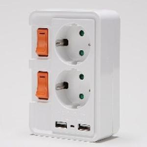 노출 USB 충전 콘센트 개별 2구 멀티탭 일신전기 자재