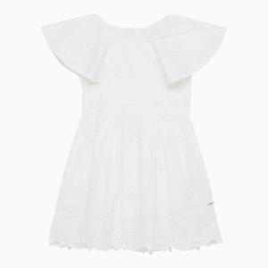 CHLOA 자수가 들어간 화이트 코튼 드레스 CHC20064-BCOXGCHLOE-117