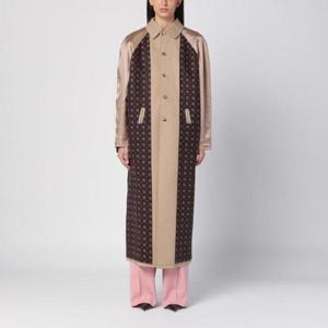 MOSCHINO 가바딘과 새틴 소재의 베이지색 리버시블 트렌치코트 A06025420XHMOSCH-1081