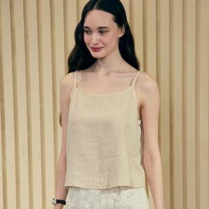 Linen Basic Sleeveless - Light Beige [N25SMBL008]