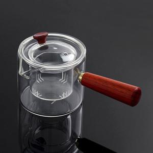티포트 로하티우드핸들 내열유리 차포트(400ml) 티팟