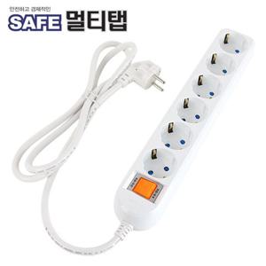 강원전자 넷메이트 NM-SF650 SAFE 멀티탭 6구 접지 5m SAFE