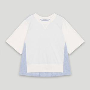 [코데즈컴바인] 우븐배색 시보리 티셔츠 (CKB-TS513W4)