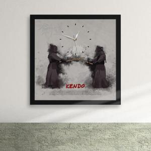 아트박스/꾸밈 iz186-검도액자벽시계03_디자인액자시계