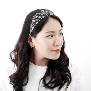 아트박스/엔비로라 와이어 헤어밴드-면스판 페이즐리 NBB702