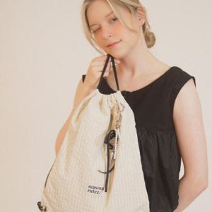 아트박스/마스마룰즈 Gym sack string bag _ plaid check ivory