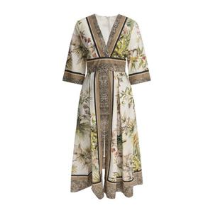 엘리사브 플로럴 프린트 브이넥 원피스 D0716PS25PO013FOULARD