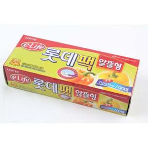 100매 롯데 위생팩 알뜰형 중 위생백 비닐봉지 비닐팩 비닐백 비닐 봉투 일회용품