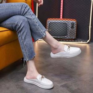 골드 체인 퀄팅 패턴 포인트 푹신한 레더 블로퍼 블로퍼