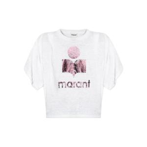25 FW 이사벨 메탈릭 로고 리넨 티셔츠 TS0048FAA1N10E TP440088998