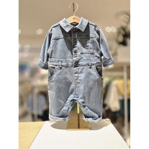 블루독베이비 10 25FW가을신상 (BL)블루독 데님 점프슈트 (45A1442001)