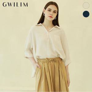 [귈림]() 린넨 버튼 셔츠 포켓 블라우스(GAMBL25A)