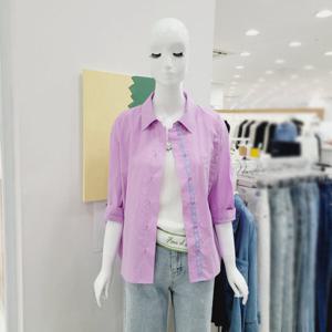 [비지트인뉴욕]백슬릿 오버핏 소매롤업 셔츠남방 VA4SS22_US