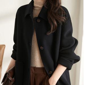 [블랙린드][블랙린드] 제이 클래식 하프 모직 코트_B23CCT02I