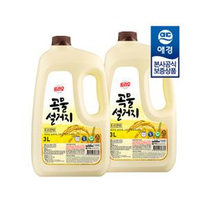 [트리오]트리오 곡물설거지 우리현미 주방세제 3L x2개