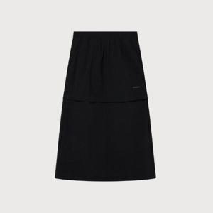 M 커버낫반바지 CQK CO2502SR78-BK 우먼 컴포트 밴딩 롱 스커트 Black