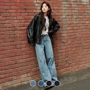[지오다노]여성 와이드핏 가을 데님 팬츠 415933/05415933