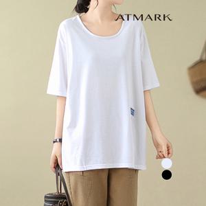 ATMARK (77까지)슬릿라운드루즈티셔츠_AA53TS090G