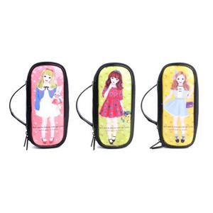 에나멜 소녀 일러스트 파우치 세로형