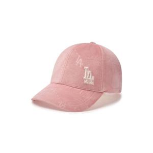 MLB모자 PQJ 3ACPMV046-07PKM 다이아 모노그램 벨벳 엠보 스트럭쳐 볼캡 LA다저스