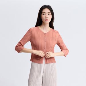 [플리츠미(여성)]플로팅 메쉬 블록 가디건_EPCDF025002