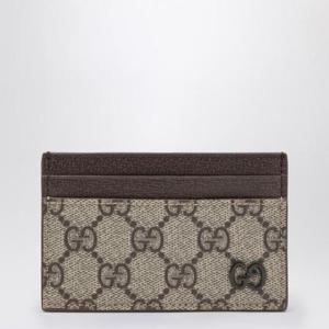 GUCCI GG Supreme fabric card holder beige ebony 768248FACQCXLGUC-9773