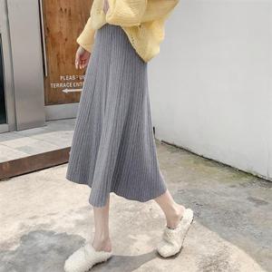 롱 치마 데일리 니트 LK-TS01 데일리 여성 의류 스커트 슬림