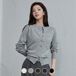 [지오다노] 여성 라운드넥 긴팔 니트 가디건 355905