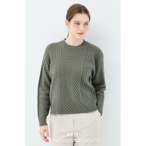 [유닛]케이블 믹스 메리골드 크루넥 풀오버 UFKKCN313N