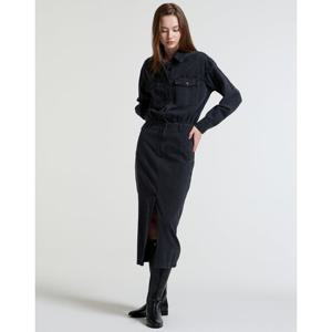 아떼 바네사브루노 여성 24FW 시즌오프 다크그레이 워싱 데님 긴팔 원피스 VLDR4D411G3