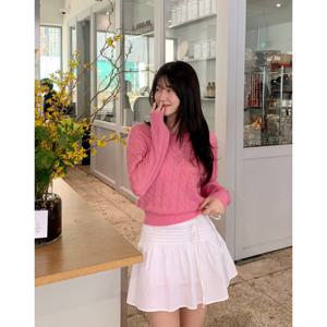 질스튜어트 뉴욕 여성 25SS 시즌오프 핑크 글리터 울혼방 니트 JSSW5A830P3