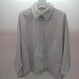 Destijl HC06 스판 짧은 루즈핏 언발 절개 아우터 쟈켓형 7부 남방셔츠블라우스 D2531bl50B