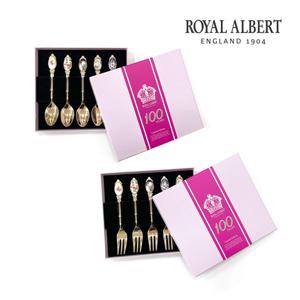[로얄알버트]100주년 리미티드에디션 티스푼/티포크 10P 세트