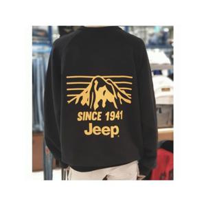 [지프]JEEP 남여공용 자수포인트 나그랑 백 프린팅 맨투맨_ GL1TSU813_