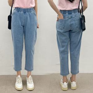 [아이우먼]빅사이즈청바지 P214L507 아이스데님스판배기팬츠 LO