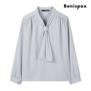 보니스팍스  리본 타이 셔링 블라우스 (XP9SH011M0)