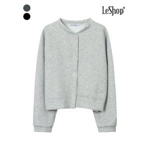 [르샵]빅 버튼 라운드넥 네오프렌 가디건 (BP9KC026A)
