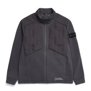 내셔널지오그래픽 N224MDW260 벨크록스 하이브리드 튜브 덕 다운 점퍼 IRON GREY
