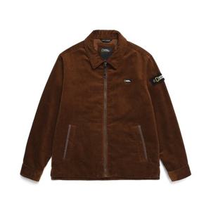 내셔널지오그래픽 N224MSH020 코듀로이 카라넥 집업 자켓 BROWN
